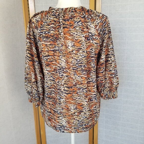 Joie Silk Blouse Printed Multicolor Top Mirabella Size Small - Picture 5 of 9